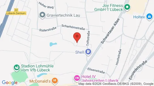Apartments for rent i Lubeck - kort over placeringen