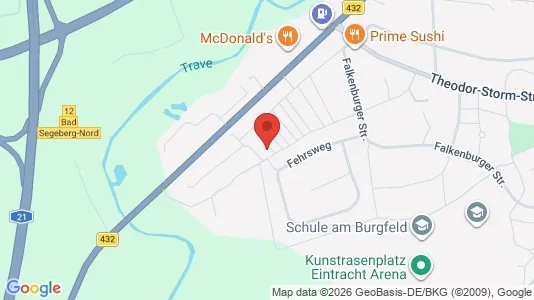 Apartments for rent i Segeberg - kort over placeringen