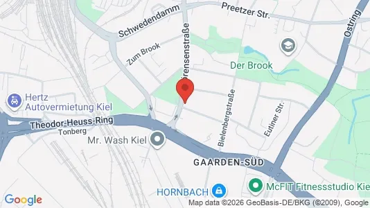Apartments for rent i Kiel - kort over placeringen