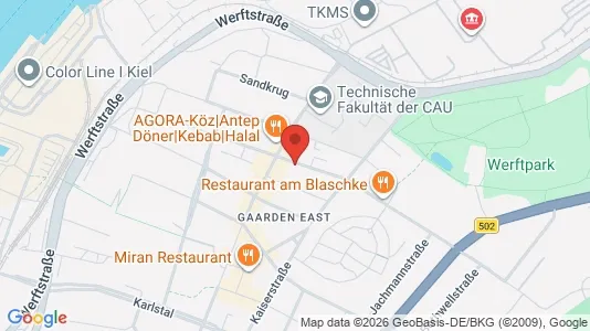 Apartments for rent i Kiel - kort over placeringen