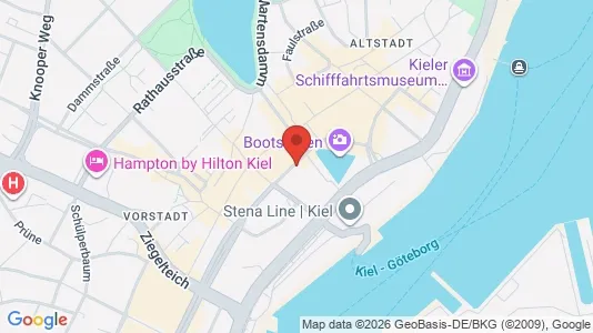 Apartments for rent i Kiel - kort over placeringen
