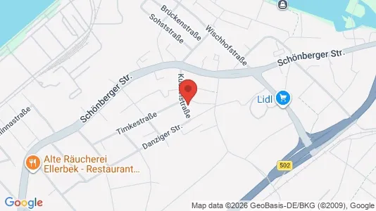 Apartments for rent i Kiel - kort over placeringen