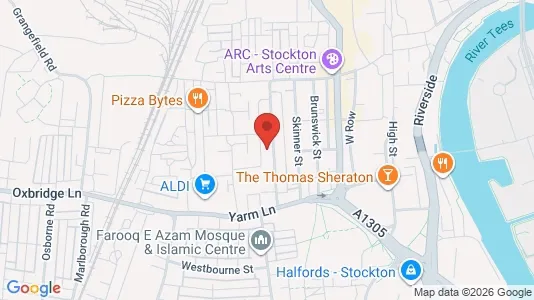 Apartments for rent i Stockton-on-Tees - Cleveland - kort over placeringen