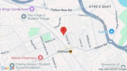 Apartments for rent i Sunderland - Tyne and Wear - kort over placeringen