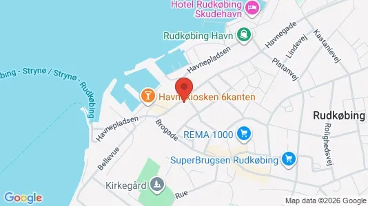 Apartments for rent i Rudkøbing - kort over placeringen
