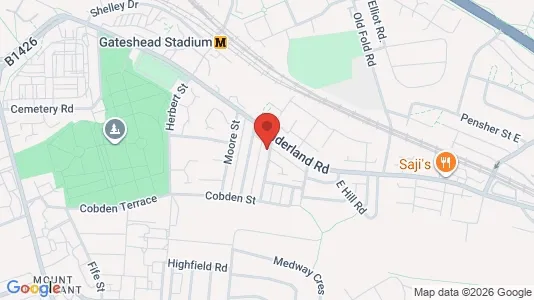 Apartments for rent i Gateshead - Tyne and Wear - kort over placeringen