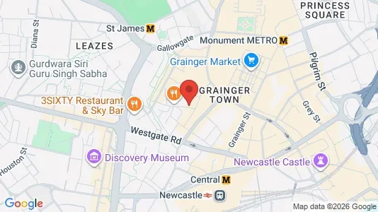 Apartments for rent i Newcastle upon Tyne - Tyne and Wear - kort over placeringen