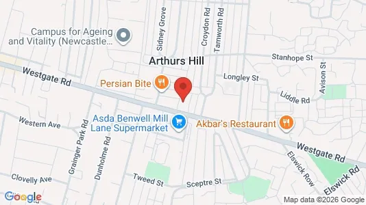 Apartments for rent i Newcastle upon Tyne - Tyne and Wear - kort over placeringen