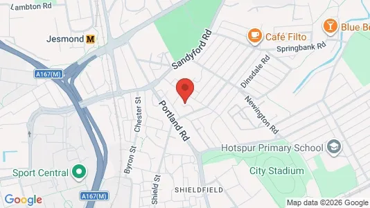 Apartments for rent i Newcastle upon Tyne - Tyne and Wear - kort over placeringen