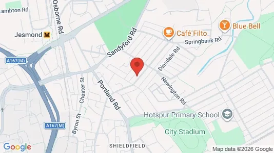 Apartments for rent i Newcastle upon Tyne - Tyne and Wear - kort over placeringen
