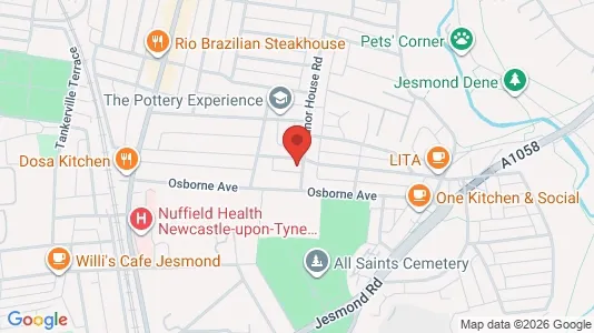 Apartments for rent i Newcastle upon Tyne - Tyne and Wear - kort over placeringen