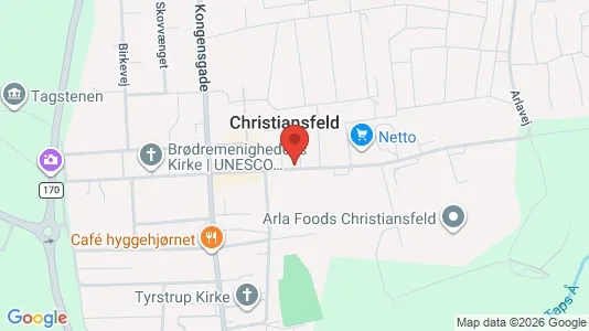Apartments for rent i Christiansfeld - kort over placeringen