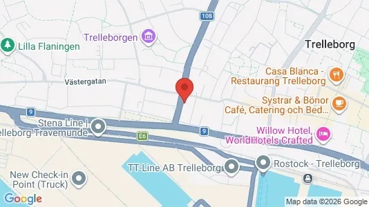 Apartments for rent i Trelleborg - kort over placeringen