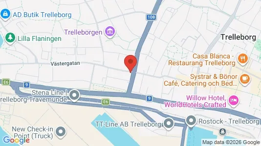 Apartments for rent i Trelleborg - kort over placeringen