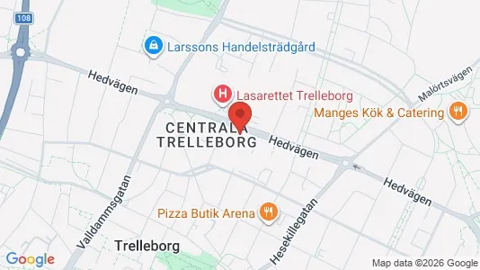 Apartments for rent i Trelleborg - kort over placeringen
