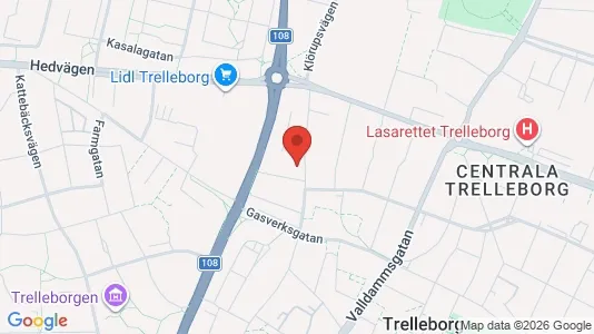 Apartments for rent i Trelleborg - kort over placeringen