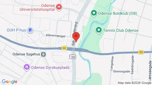 Apartments for rent i Odense C - kort over placeringen