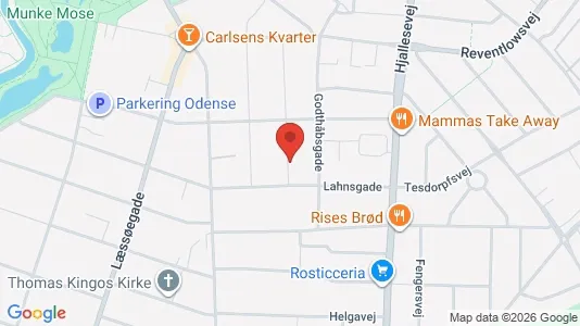 Apartments for rent i Odense C - kort over placeringen