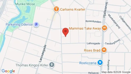 Apartments for rent i Odense C - kort over placeringen