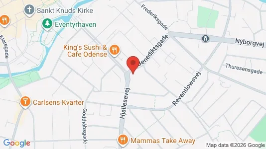 Apartments for rent i Odense C - kort over placeringen