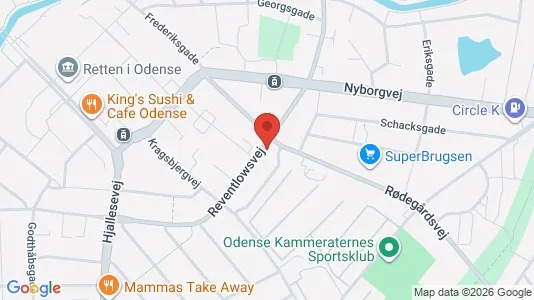 Apartments for rent i Odense C - kort over placeringen