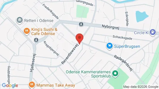 Apartments for rent i Odense C - kort over placeringen