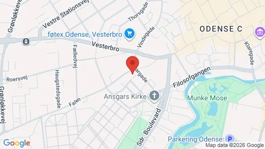 Apartments for rent i Odense C - kort over placeringen