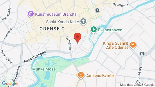 Apartments for rent i Odense C - kort over placeringen