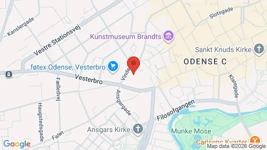 Apartments for rent i Odense C - kort over placeringen