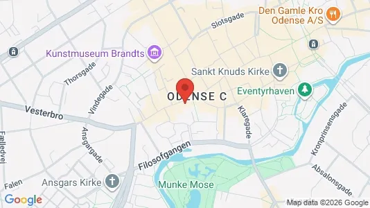 Apartments for rent i Odense C - kort over placeringen