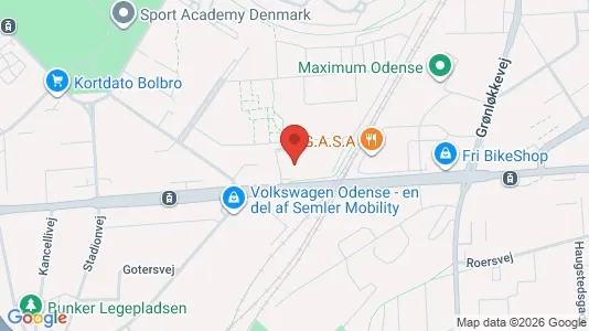 Apartments for rent i Odense V - kort over placeringen