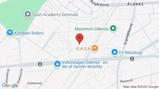 Apartments for rent i Odense V - kort over placeringen