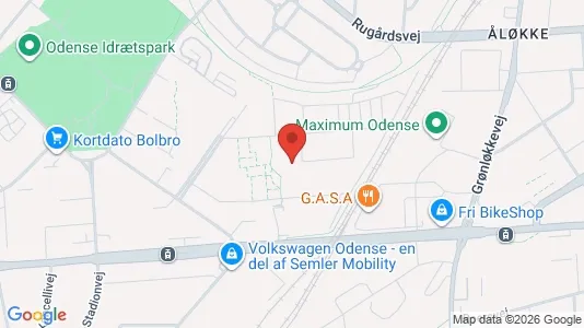 Apartments for rent i Odense V - kort over placeringen