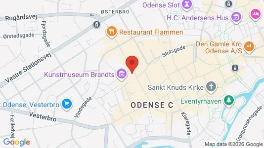 Apartments for rent i Odense C - kort over placeringen