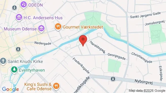 Apartments for rent i Odense C - kort over placeringen