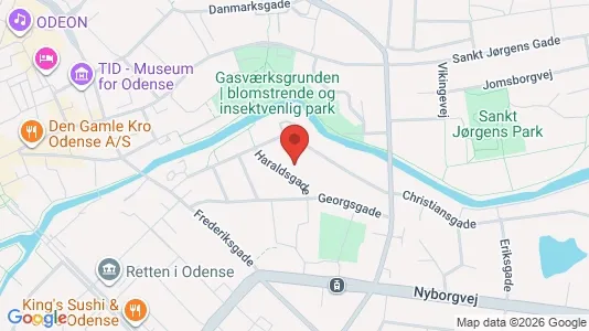 Apartments for rent i Odense C - kort over placeringen