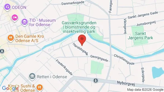 Apartments for rent i Odense C - kort over placeringen