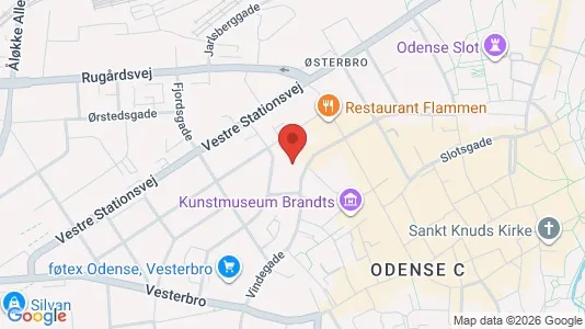 Apartments for rent i Odense C - kort over placeringen