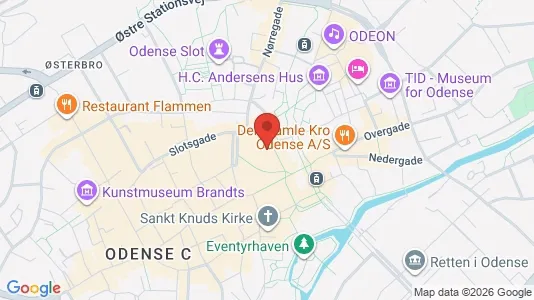 Apartments for rent i Odense C - kort over placeringen