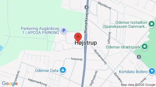 Apartments for rent i Odense V - kort over placeringen