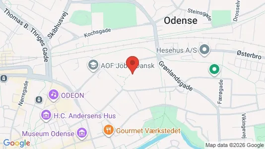 Apartments for rent i Odense C - kort over placeringen