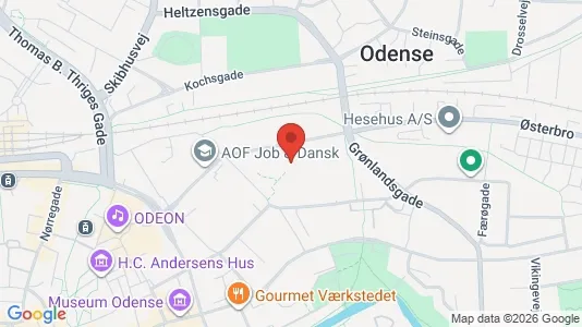 Apartments for rent i Odense C - kort over placeringen