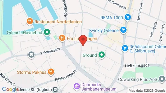 Apartments for rent i Odense C - kort over placeringen