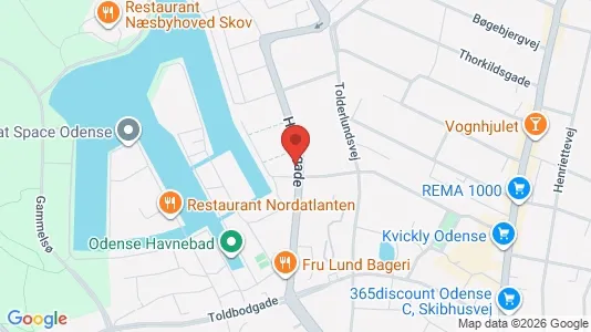 Apartments for rent i Odense C - kort over placeringen
