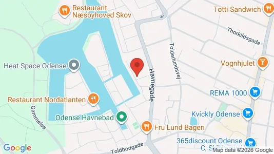 Apartments for rent i Odense C - kort over placeringen