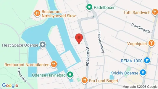 Apartments for rent i Odense C - kort over placeringen