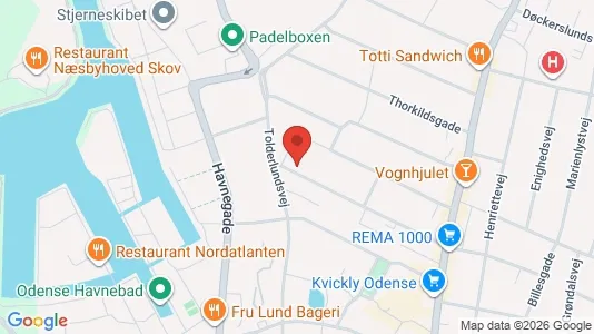 Apartments for rent i Odense C - kort over placeringen