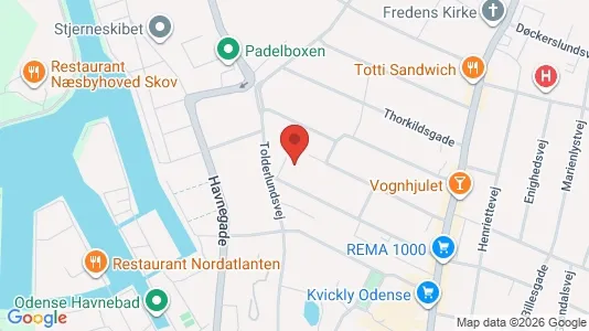 Apartments for rent i Odense C - kort over placeringen
