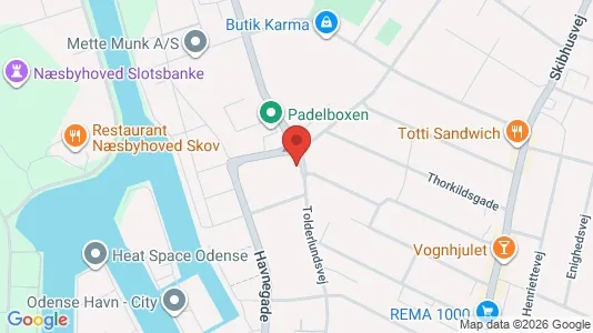 Apartments for rent i Odense C - kort over placeringen