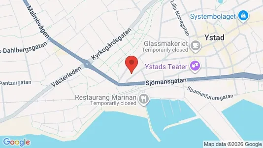 Apartments for rent i Ystad - kort over placeringen